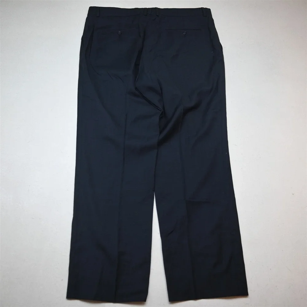Jos A Bank 46R 38x32 Blue 100% Wool Traveler Mens Jacket Pants Suit
